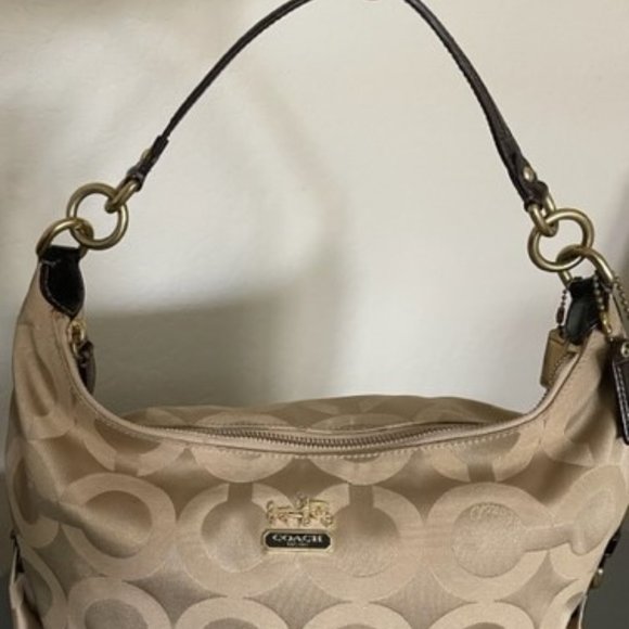 Coach Madison Op Art Satin Shoulder Bag 14337 - Picture 1 of 7
